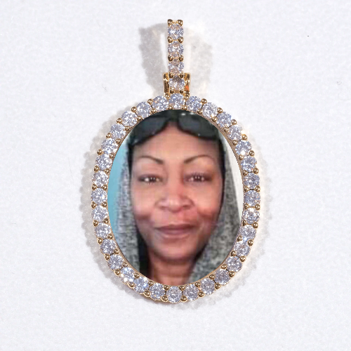3D Oval Custom Picture Pendant
