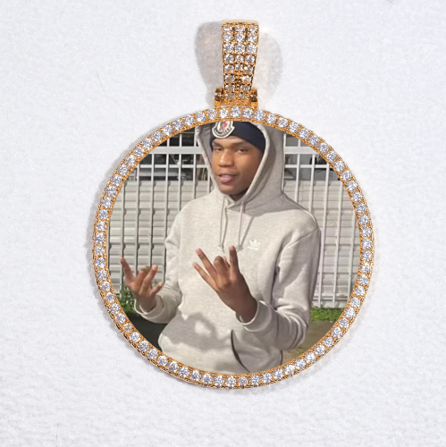MEDIUM 3D CIRCLE CUSTOM PICTURE PENDANT