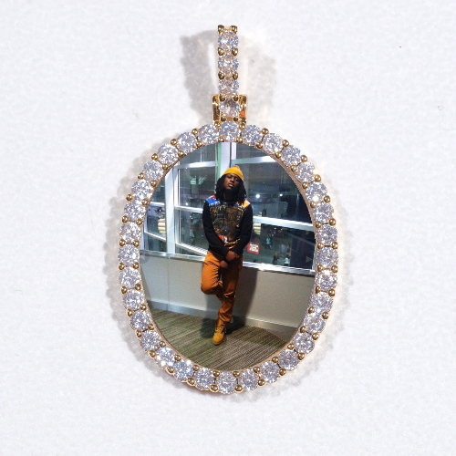 3D Oval Custom Picture Pendant