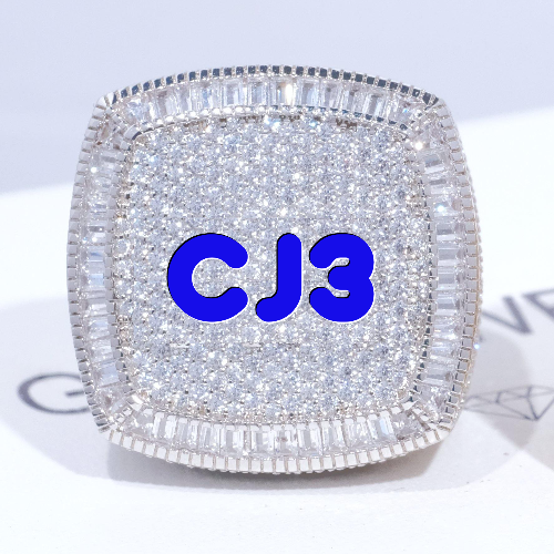 CUSTOM LETTER 3D ICED RING