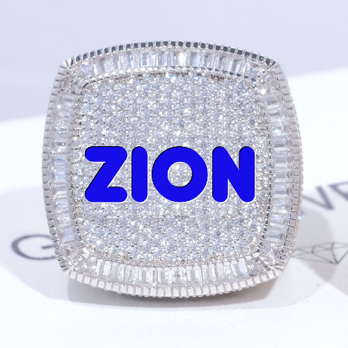 CUSTOM LETTER 3D ICED RING