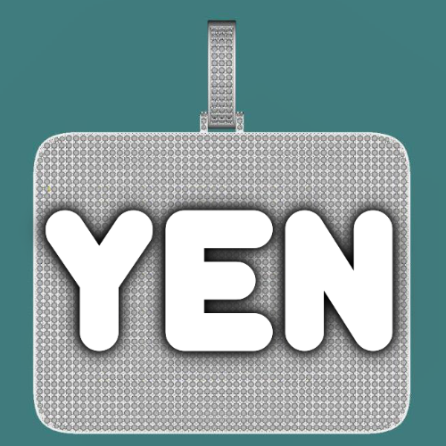 CUSTOM LETTER NECKLACE 3D BIG SQUARE