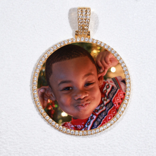 MEDIUM 3D CIRCLE CUSTOM PICTURE PENDANT