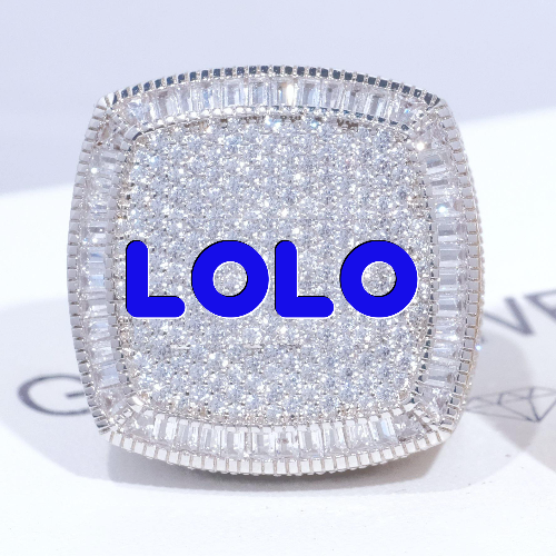 CUSTOM LETTER 3D ICED RING