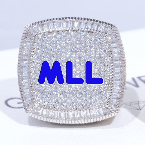 CUSTOM LETTER 3D ICED RING