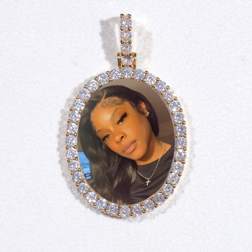 3D Oval Custom Picture Pendant