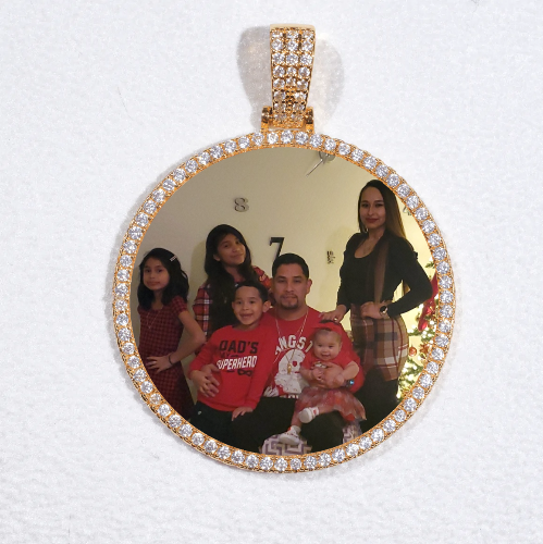MEDIUM 3D CIRCLE CUSTOM PICTURE PENDANT