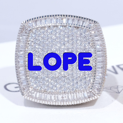 CUSTOM LETTER 3D ICED RING