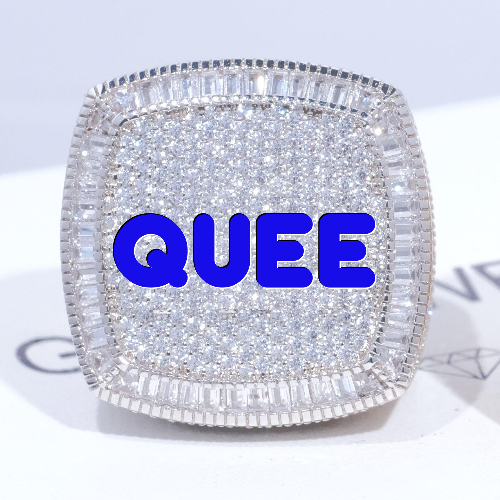 CUSTOM LETTER 3D ICED RING