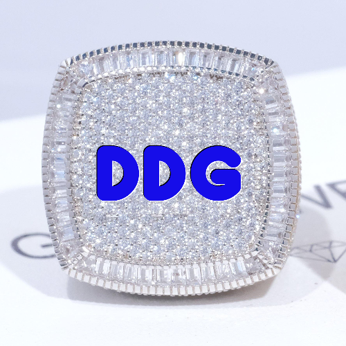 CUSTOM LETTER 3D ICED RING