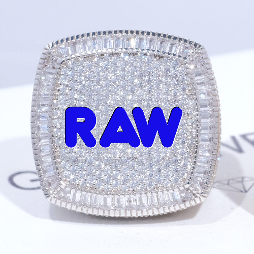 CUSTOM LETTER 3D ICED RING