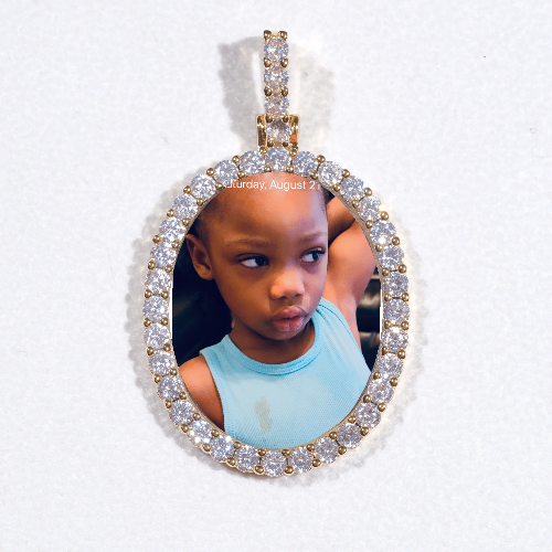 3D Oval Custom Picture Pendant