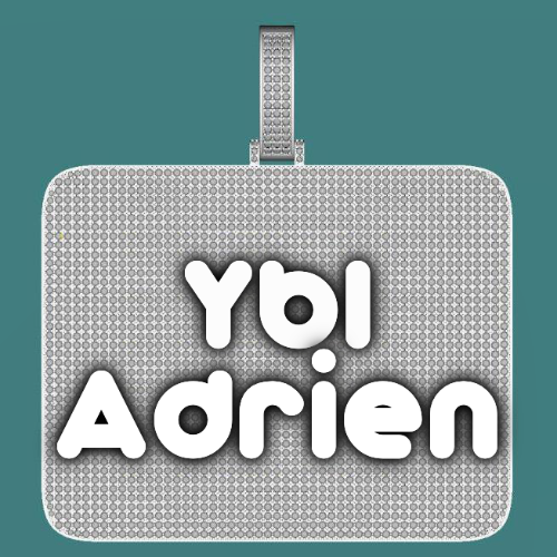 CUSTOM LETTER NECKLACE 3D BIG SQUARE