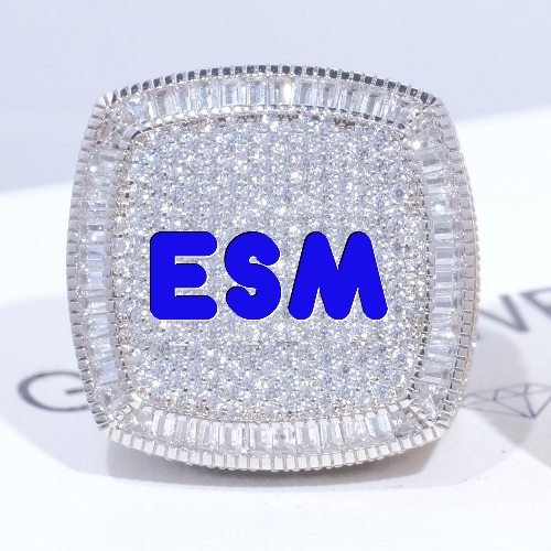 CUSTOM LETTER 3D ICED RING