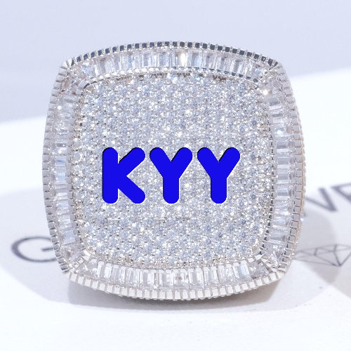 CUSTOM LETTER 3D ICED RING