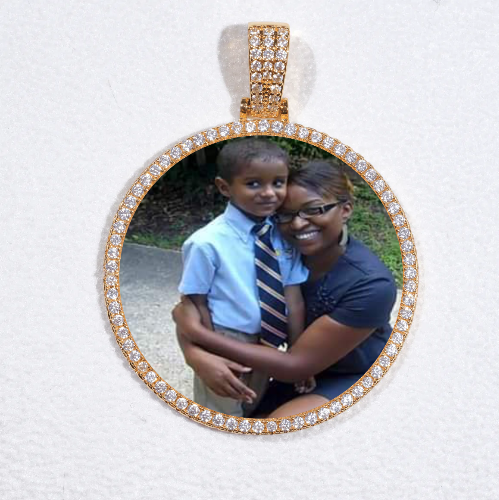 MEDIUM 3D CIRCLE CUSTOM PICTURE PENDANT