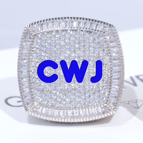 CUSTOM LETTER 3D ICED RING
