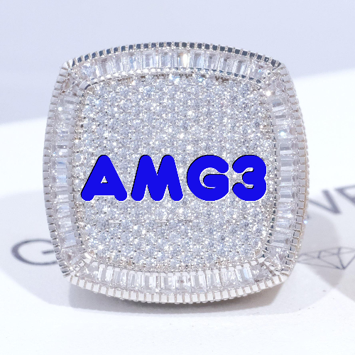 CUSTOM LETTER 3D ICED RING