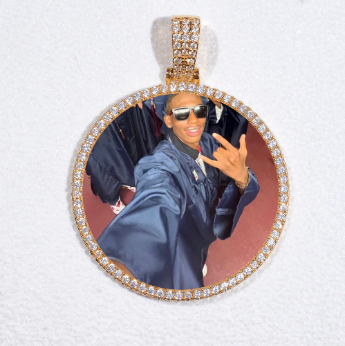 MEDIUM 3D CIRCLE CUSTOM PICTURE PENDANT