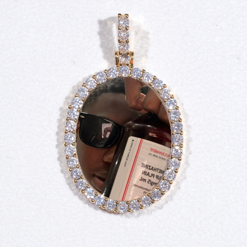 3D Oval Custom Picture Pendant