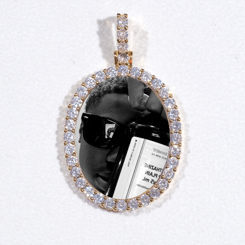 3D Oval Custom Picture Pendant