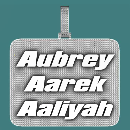 CUSTOM LETTER NECKLACE 3D BIG SQUARE