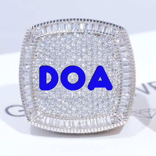 CUSTOM LETTER 3D ICED RING