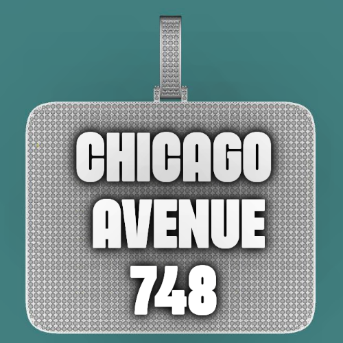 CUSTOM LETTER NECKLACE 3D BIG SQUARE