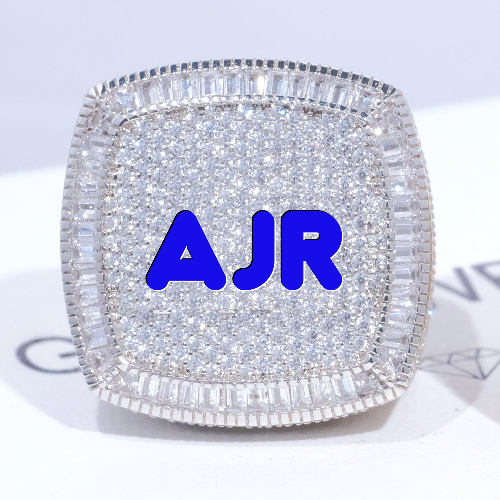CUSTOM LETTER 3D ICED RING
