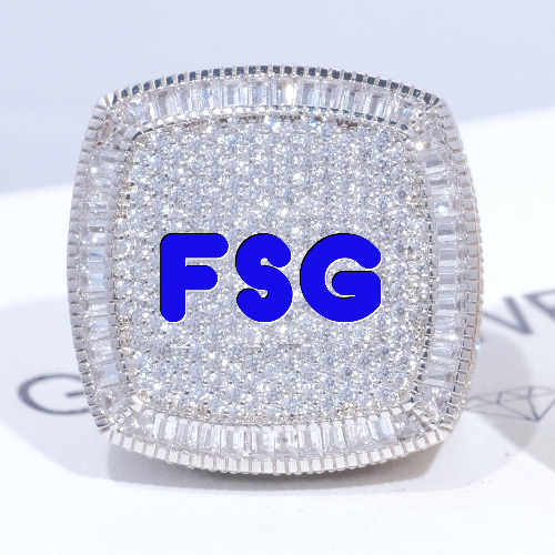 CUSTOM LETTER 3D ICED RING
