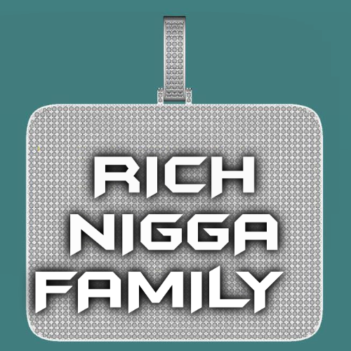 CUSTOM LETTER NECKLACE 3D BIG SQUARE