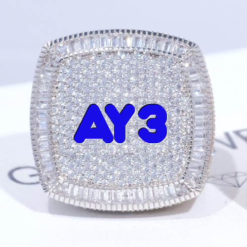 CUSTOM LETTER 3D ICED RING