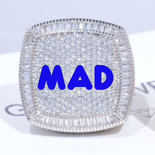 CUSTOM LETTER 3D ICED RING