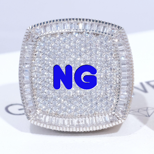 CUSTOM LETTER 3D ICED RING