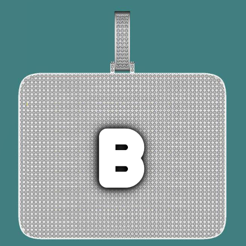 CUSTOM LETTER NECKLACE 3D BIG SQUARE