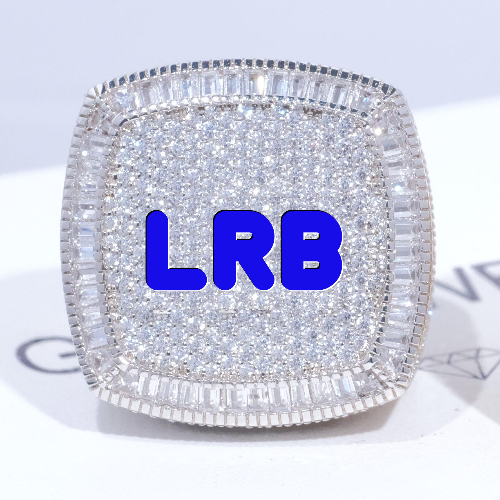 CUSTOM LETTER 3D ICED RING