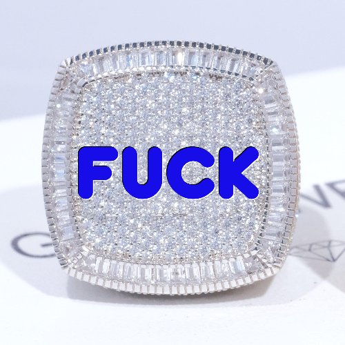 CUSTOM LETTER 3D ICED RING