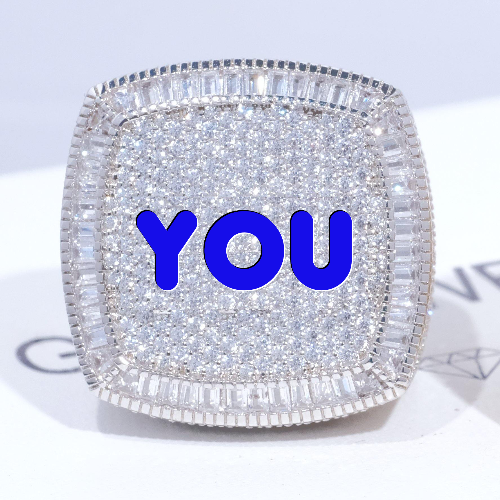 CUSTOM LETTER 3D ICED RING