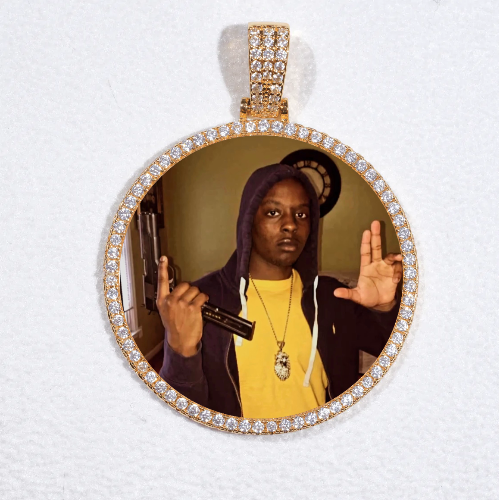 MEDIUM 3D CIRCLE CUSTOM PICTURE PENDANT