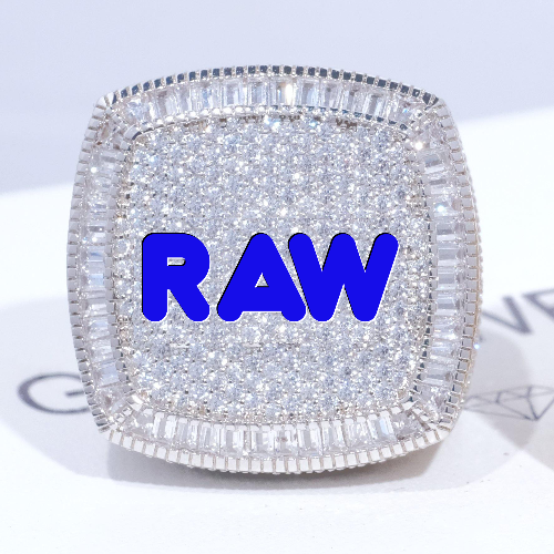 CUSTOM LETTER 3D ICED RING