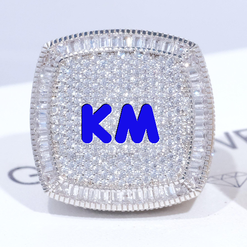 CUSTOM LETTER 3D ICED RING