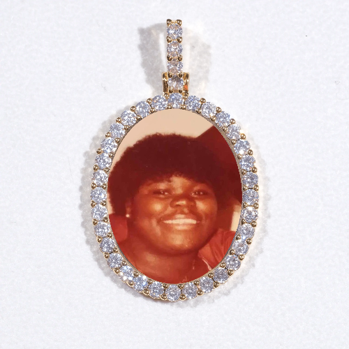 3D Oval Custom Picture Pendant