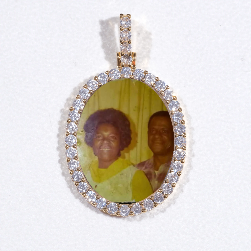 3D Oval Custom Picture Pendant