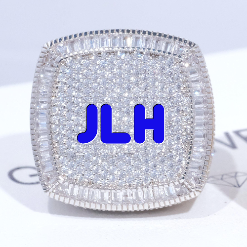 CUSTOM LETTER 3D ICED RING