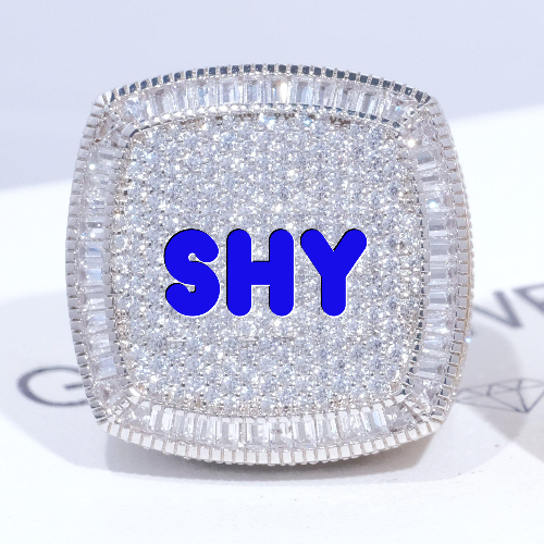 CUSTOM LETTER 3D ICED RING
