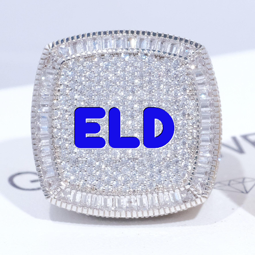 CUSTOM LETTER 3D ICED RING