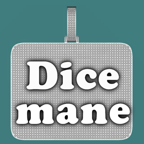 CUSTOM LETTER NECKLACE 3D BIG SQUARE