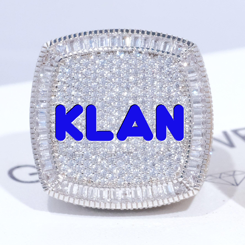 CUSTOM LETTER 3D ICED RING