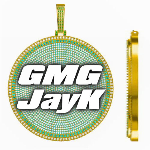 CUSTOM LETTER NECKLACE 3D BIG DISC