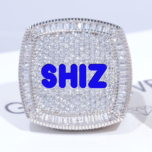 CUSTOM LETTER 3D ICED RING